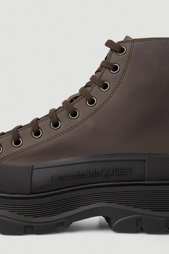 商品Alexander McQueen|Tread Slick Ankle Boots in Brown,价格¥3697,第5张图片详细描述