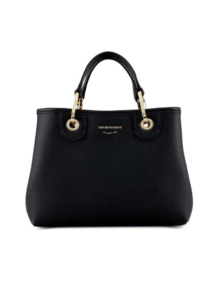 商品Emporio Armani|Emporio armani women's black polyurethane tote,价格¥3347,第1张图片