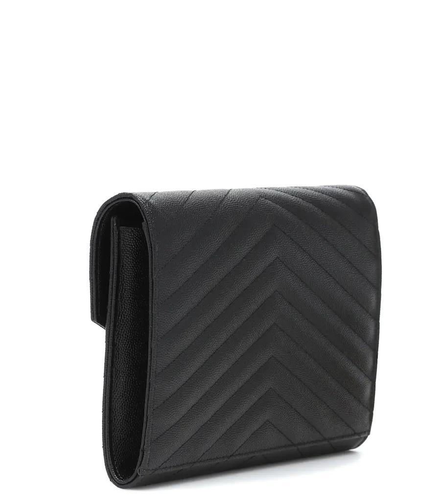 商品Yves Saint Laurent|Monogram leather clutch,价格¥4415,第6张图片详细描述