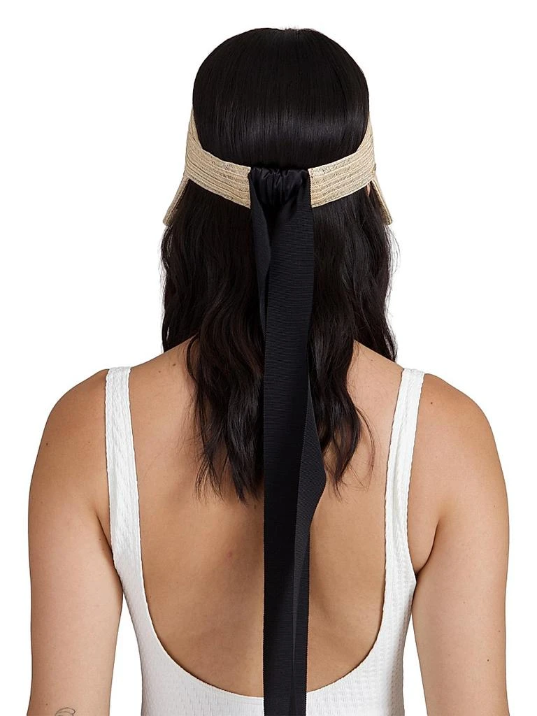 商品Eugenia Kim|Ricky Ribbon-Accented Hemp Visor,价格¥1519,第5张图片详细描述