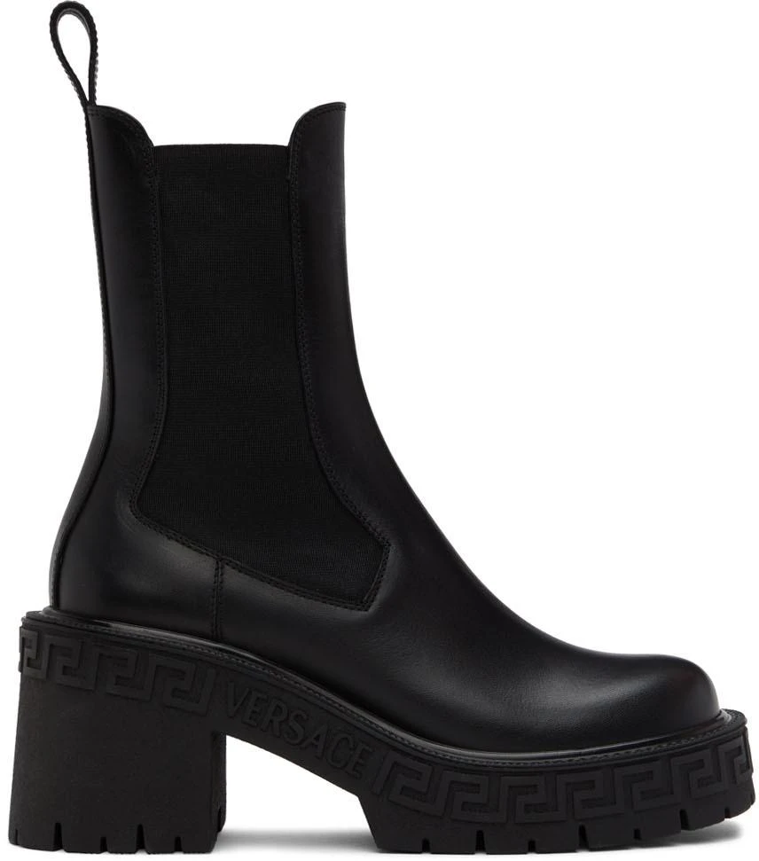 商品Versace|Black Greca Chelsea Boots,价格¥2743,第1张图片