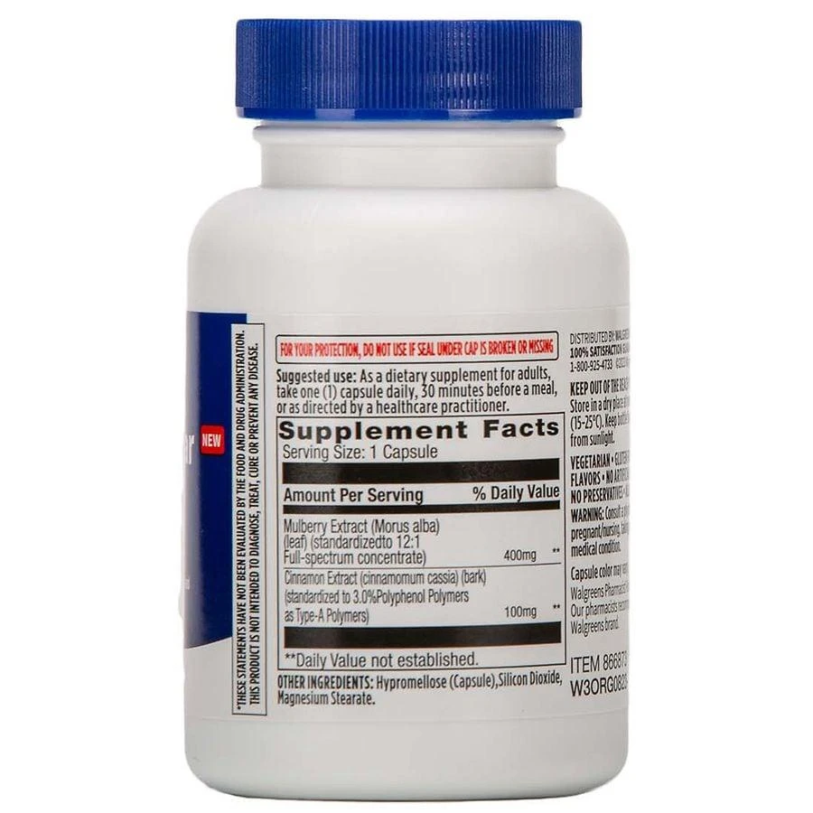 商品Walgreens|Blood Sugar Support Capsules (30 days),价格¥77,第4张图片详细描述