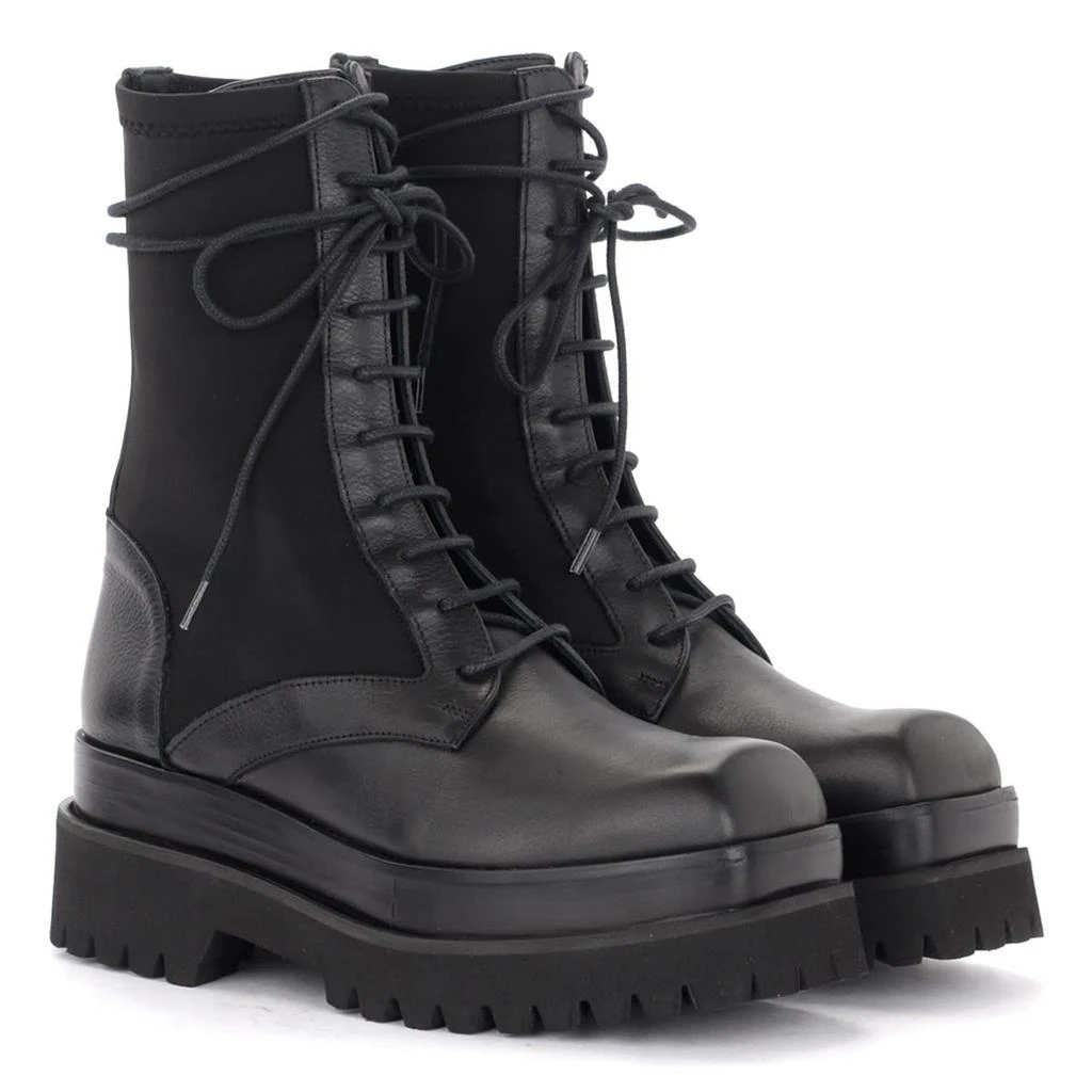 商品PALOMA BARCELÓ|Paloma Barcelò Alizee Boot In Black Leather And Fabric,价格¥2418,第3张图片详细描述