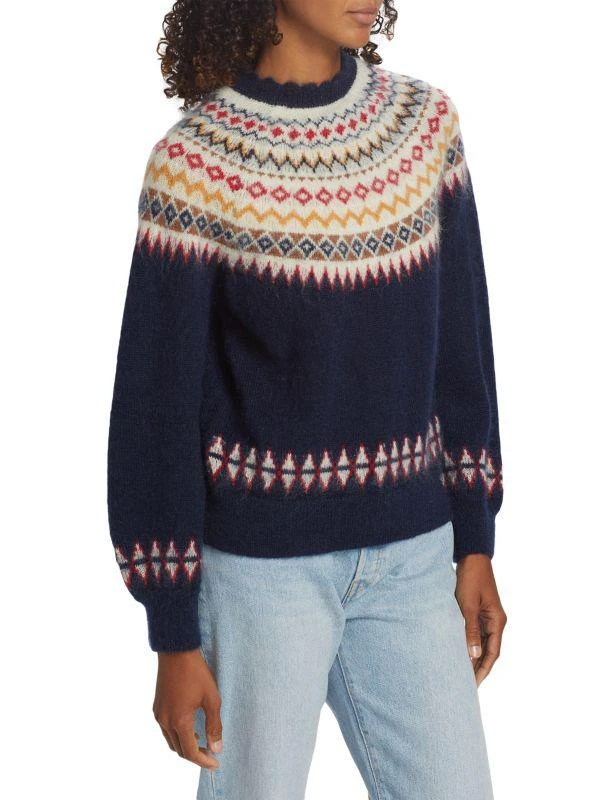 商品DÔEN|Harvest Fair Isle-Inspired Mohair-Blend Sweater,价格¥1182,第3张图片详细描述