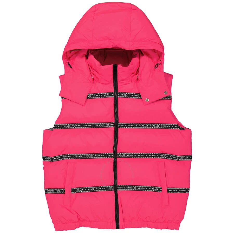 商品Versace|Men's Logo Tape Puffer Gilet Jacket,价格¥4698,第1张图片