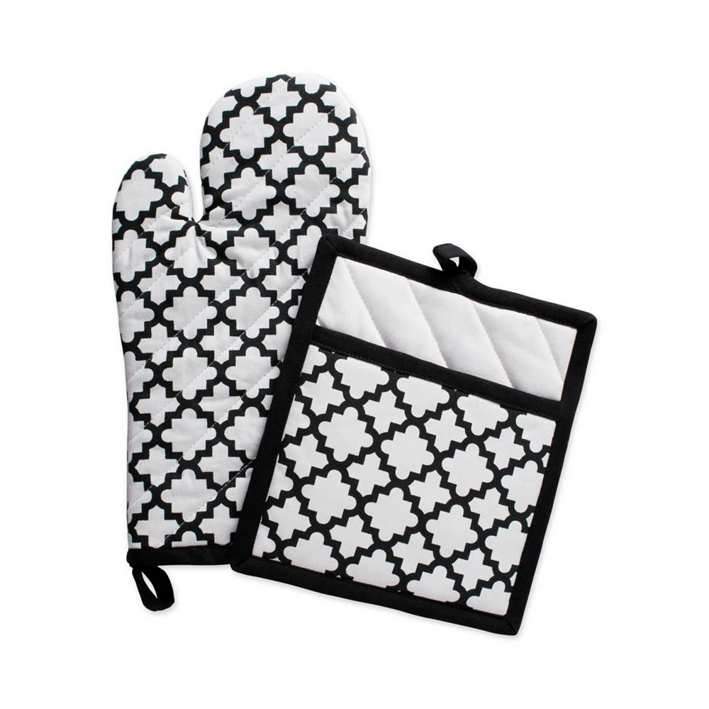 商品Design Imports|Lattice Oven Mitt Potholder Set,价格¥276,第1张图片