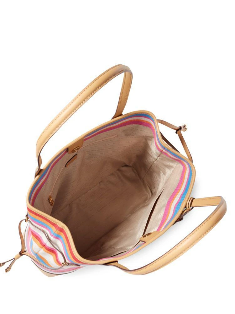 商品Ralph Lauren|Striped Canvas Adalyn Tote Bag,价格¥514,第3张图片详细描述