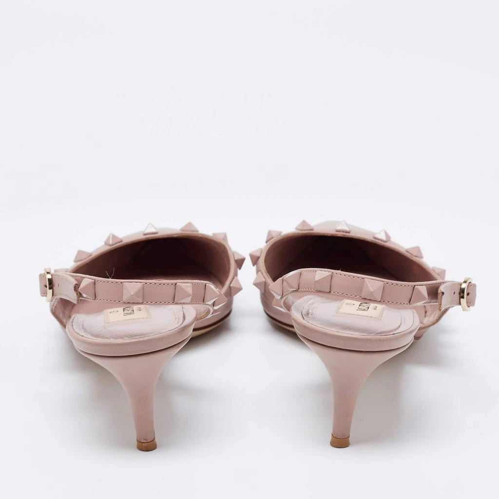 商品[二手商品] Valentino|Valentino Beige Leather Rockstud Slingback Pumps Size 40,价格¥3743,第5张图片详细描述
