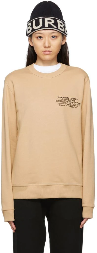 商品Burberry|Beige Location Print Sweatshirt,价格¥6367,第1张图片