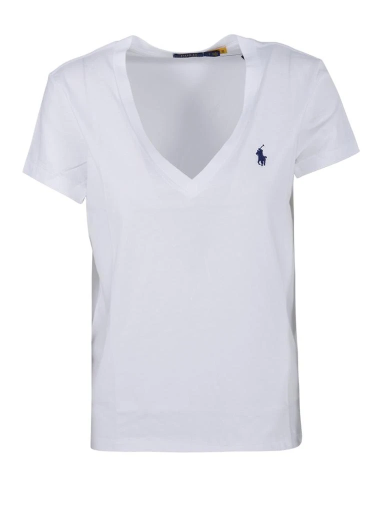 商品Ralph Lauren|Polo Ralph Lauren Pony Embroidered V-Neck T-Shirt,价格¥558,第1张图片