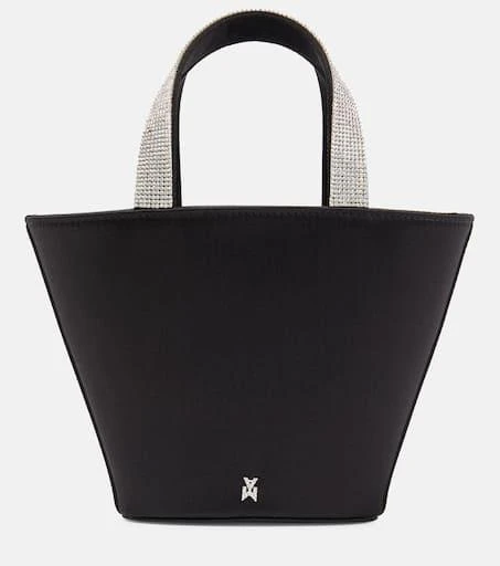 商品Amina Muaddi|Rih embellished satin bucket bag,价格¥7386,第1张图片