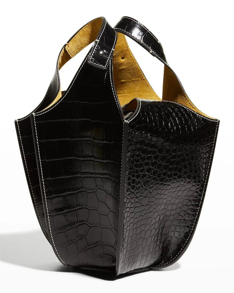 商品Tory Burch|Croc-Embossed Lampshade Top-Handle Bag,价格¥3419,第4张图片详细描述