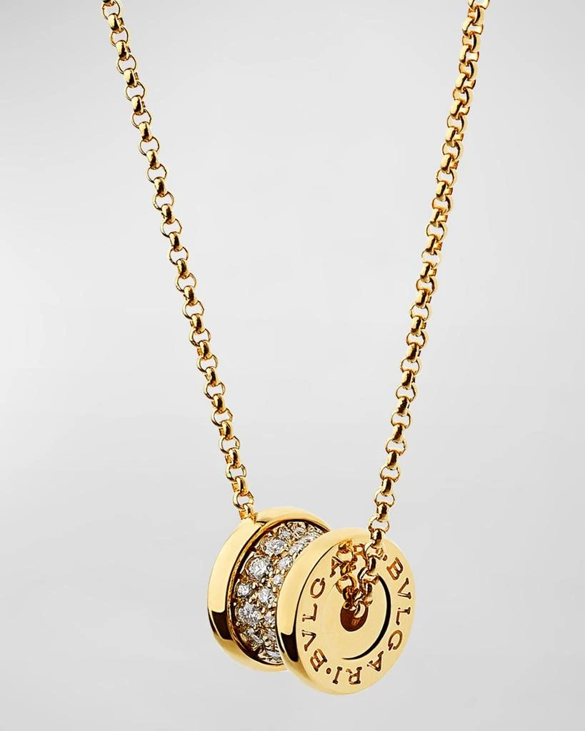 商品BVLGARI|B.Zero1 Yellow Gold Diamond Necklace,价格¥35526,第1张图片