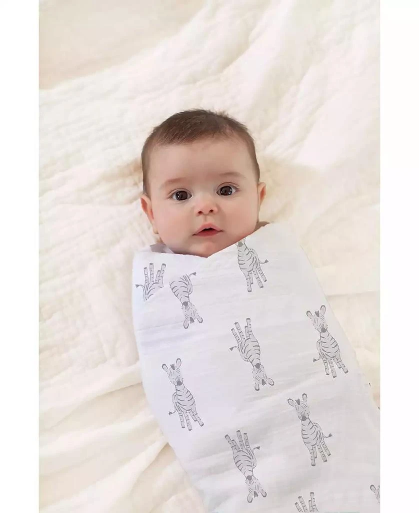 商品aden + anais|Baby Boys or Baby Girls Animal Swaddle Blankets, Pack of 4,价格¥299,第3张图片详细描述