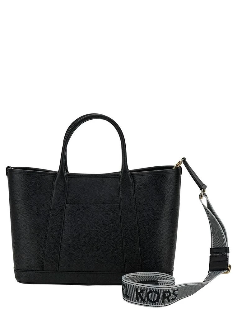 商品Michael Kors|'Luisa' Black Tote Bag With Mk Logo Detail In Grain Leather Woman,价格¥2294,第4张图片详细描述