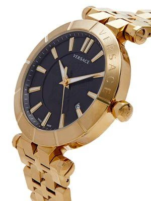 商品Versace|43MM IP Goldtone Stainless Steel Bracelet Watch,价格¥4891,第3张图片详细描述