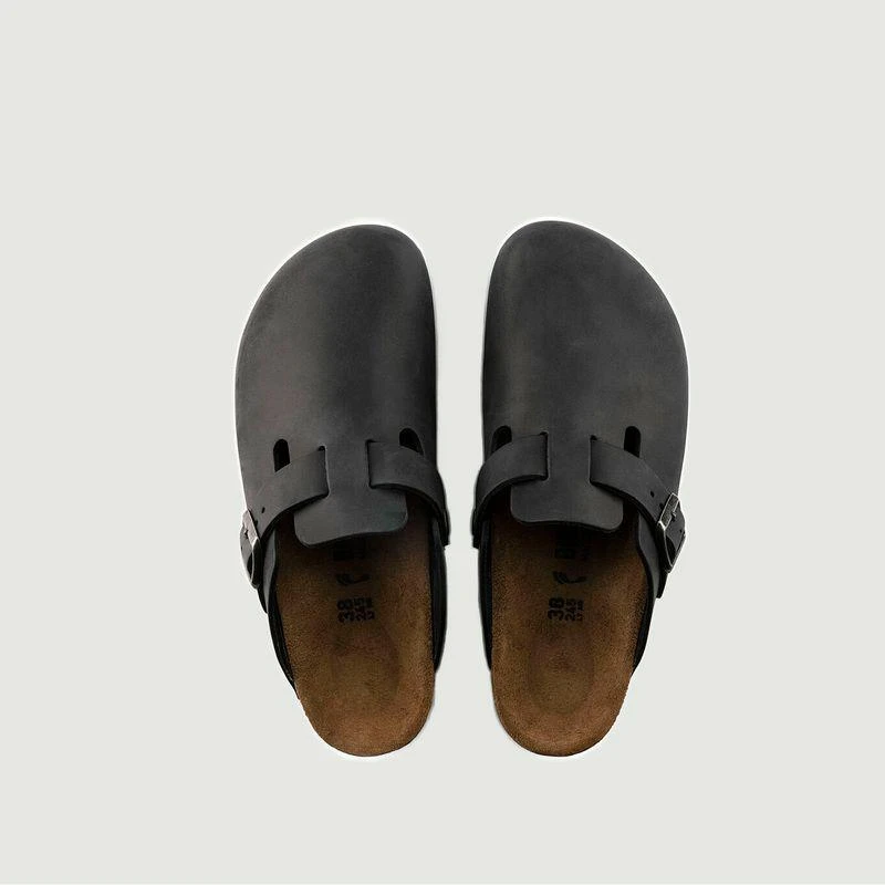 商品Birkenstock|Boston mules in suede leather Black BIRKENSTOCK,价格¥1041,第5张图片详细描述