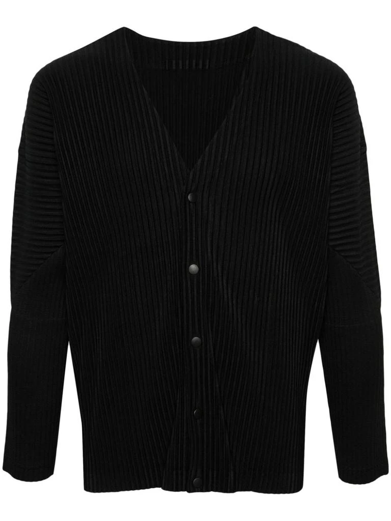 商品Issey Miyake|ISSEY MIYAKE - V-neck Pleated Cardigan,价格¥3668,第1张图片