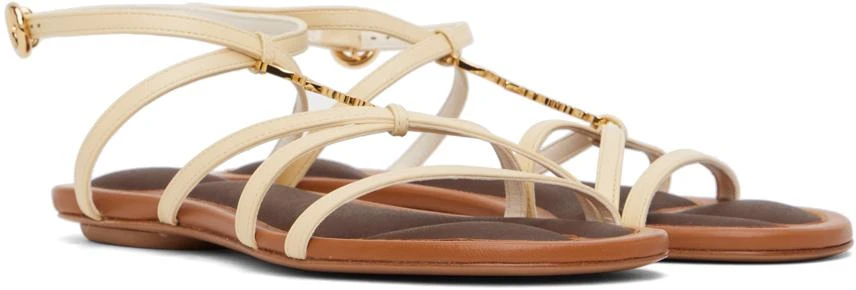 商品Jacquemus|Off-White Le Raphia 'Les Sandales Pralu Plates' Sandals,价格¥2364,第4张图片详细描述