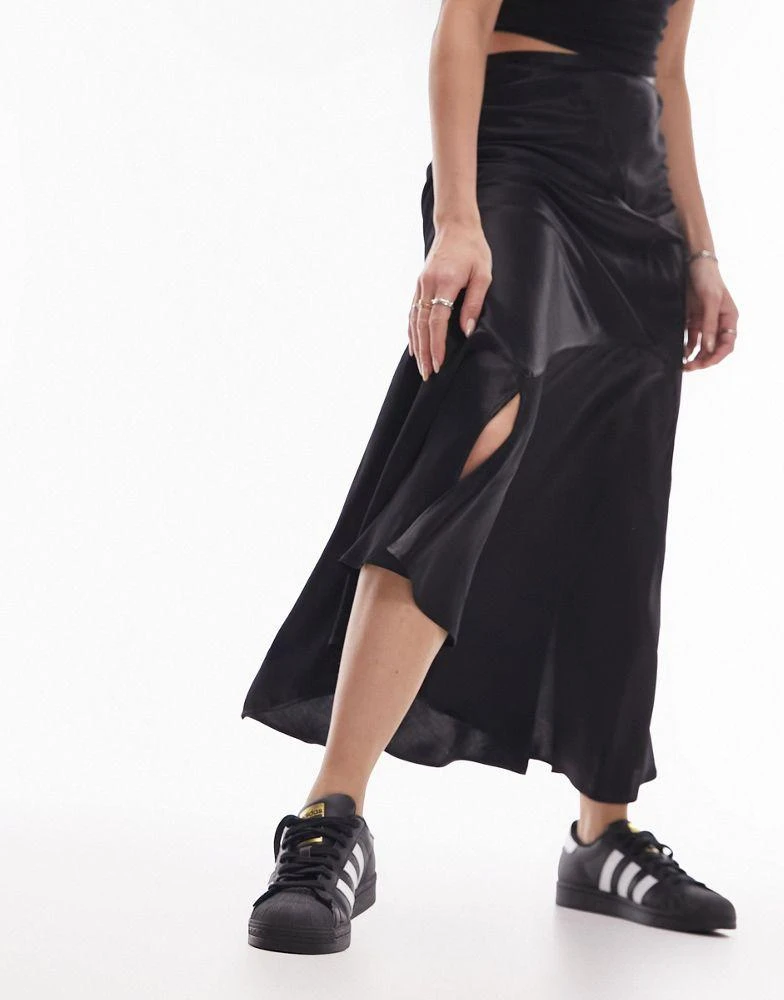 商品Topshop|Topshop fishtail midi skirt in black,价格¥192,第2张图片详细描述