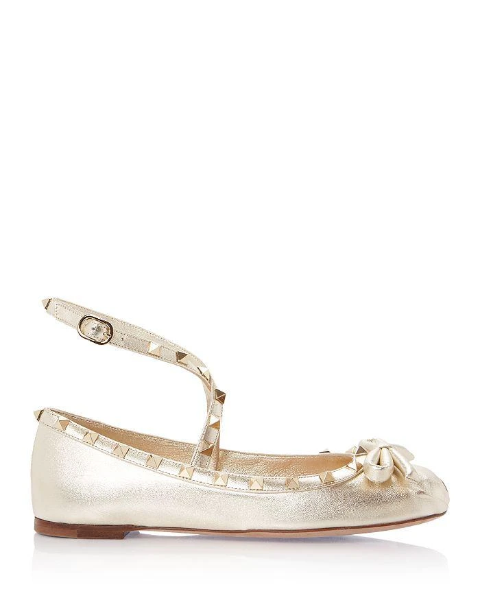 商品Valentino|Women's Embellished Ankle Strap Ballet Flats,价格¥6970,第3张图片详细描述