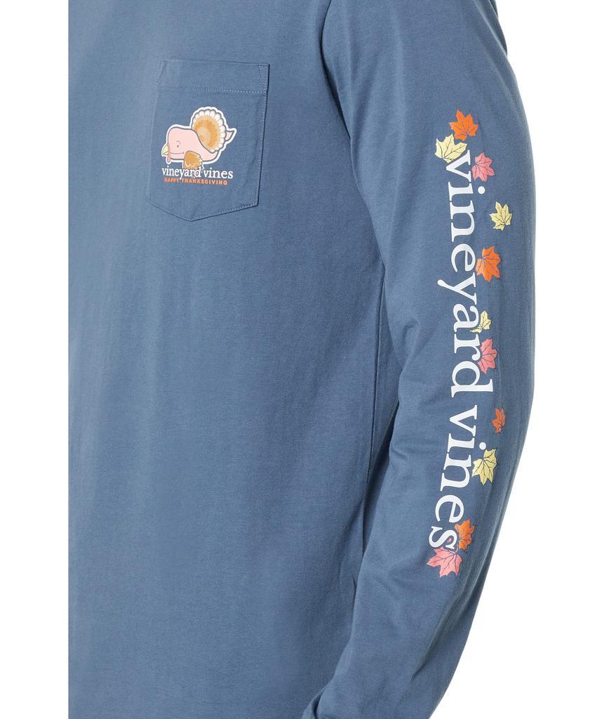 商品Vineyard Vines|Long Sleeve Thanksgiving Icons Pocket Tee,价格¥250,第5张图片详细描述