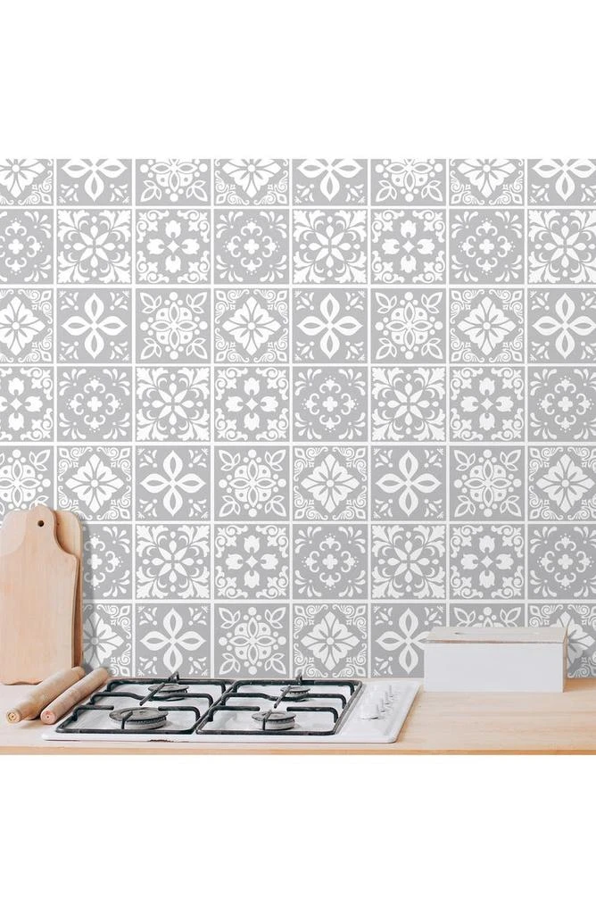 Andalu Light Grey Cement 72-Piece Tile Sticker Set 商品