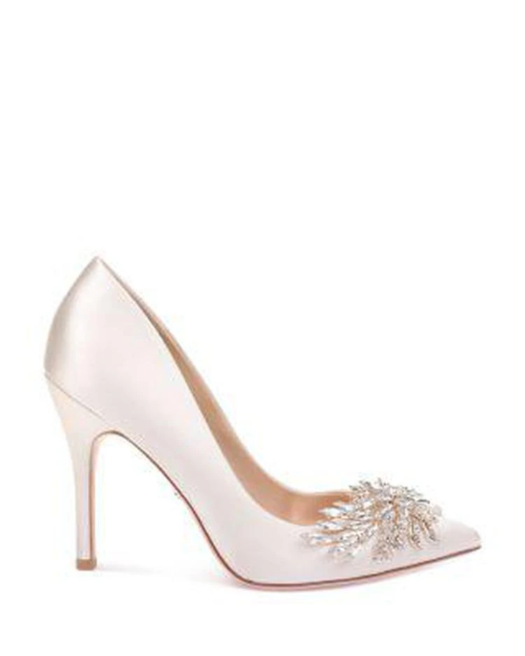商品Badgley Mischka|缎面钻饰高跟鞋,价格¥981,第2张图片详细描述