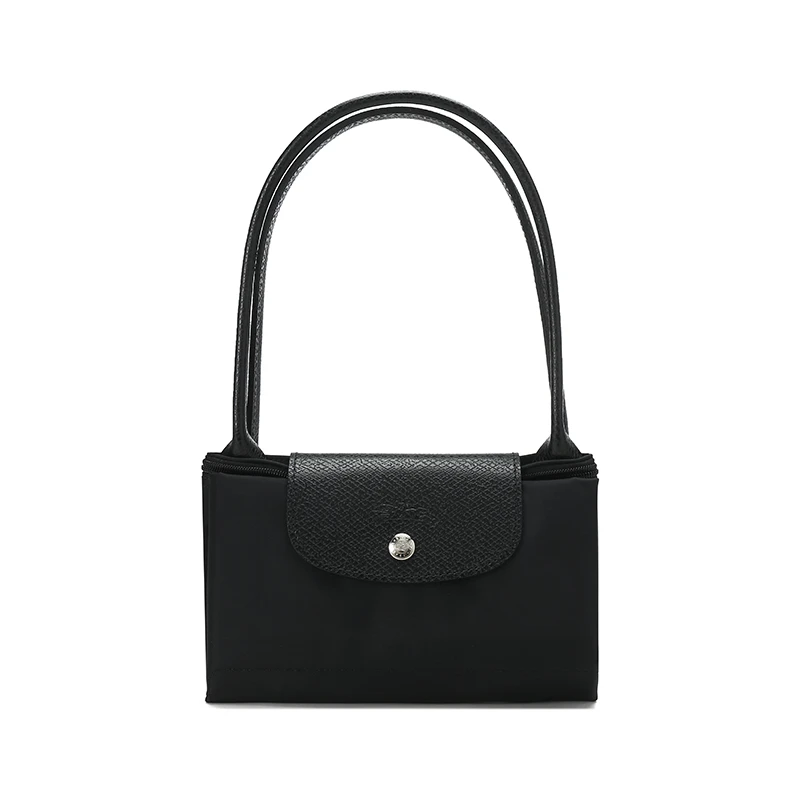 商品[国内直发] Longchamp|珑骧 Le Pliage Green 28 长柄可折叠 环保帆布拼牛皮饰边 饺子包手提单肩包 男女同款 黑色,价格¥1555,第8张图片详细描述