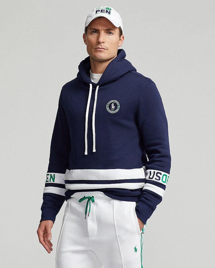 商品Ralph Lauren|US Open Striped Fleece Hoodie,价格¥882,第1张图片详细描述