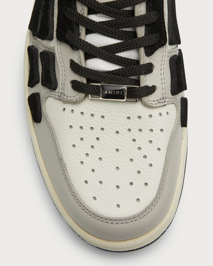 Men's Skeleton Appliqué Leather Low-Top Sneakers 商品