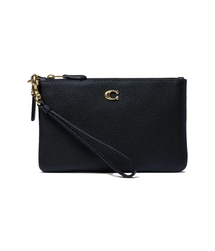 商品Coach|Polished Pebble Small Wristlet,价格¥561,第1张图片