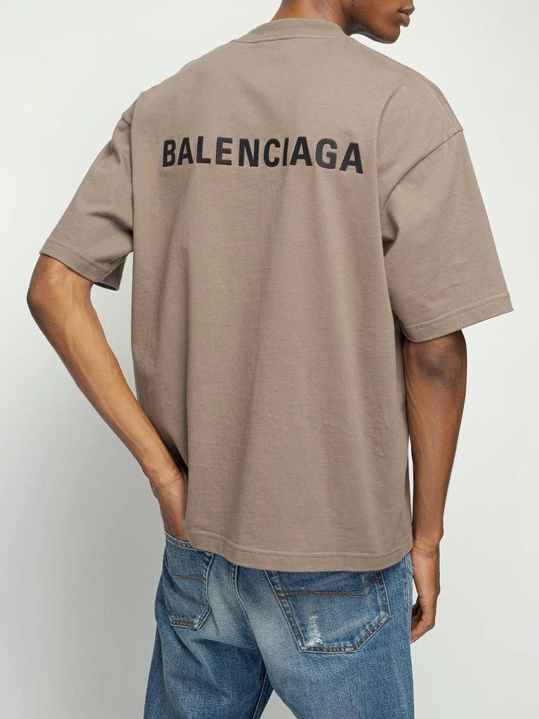 商品Balenciaga|Logo Embroidery Cotton T-shirt,价格¥5101,第2张图片详细描述