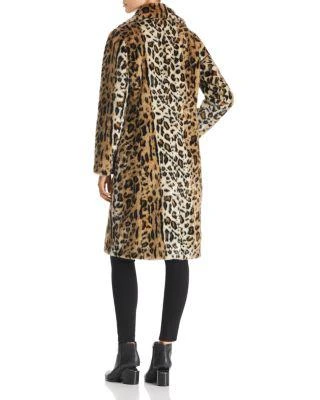 商品KENDALL & KYLIE|KENDALL and KYLIE Leopard Print Faux Fur Coat,价格¥2184,第2张图片详细描述