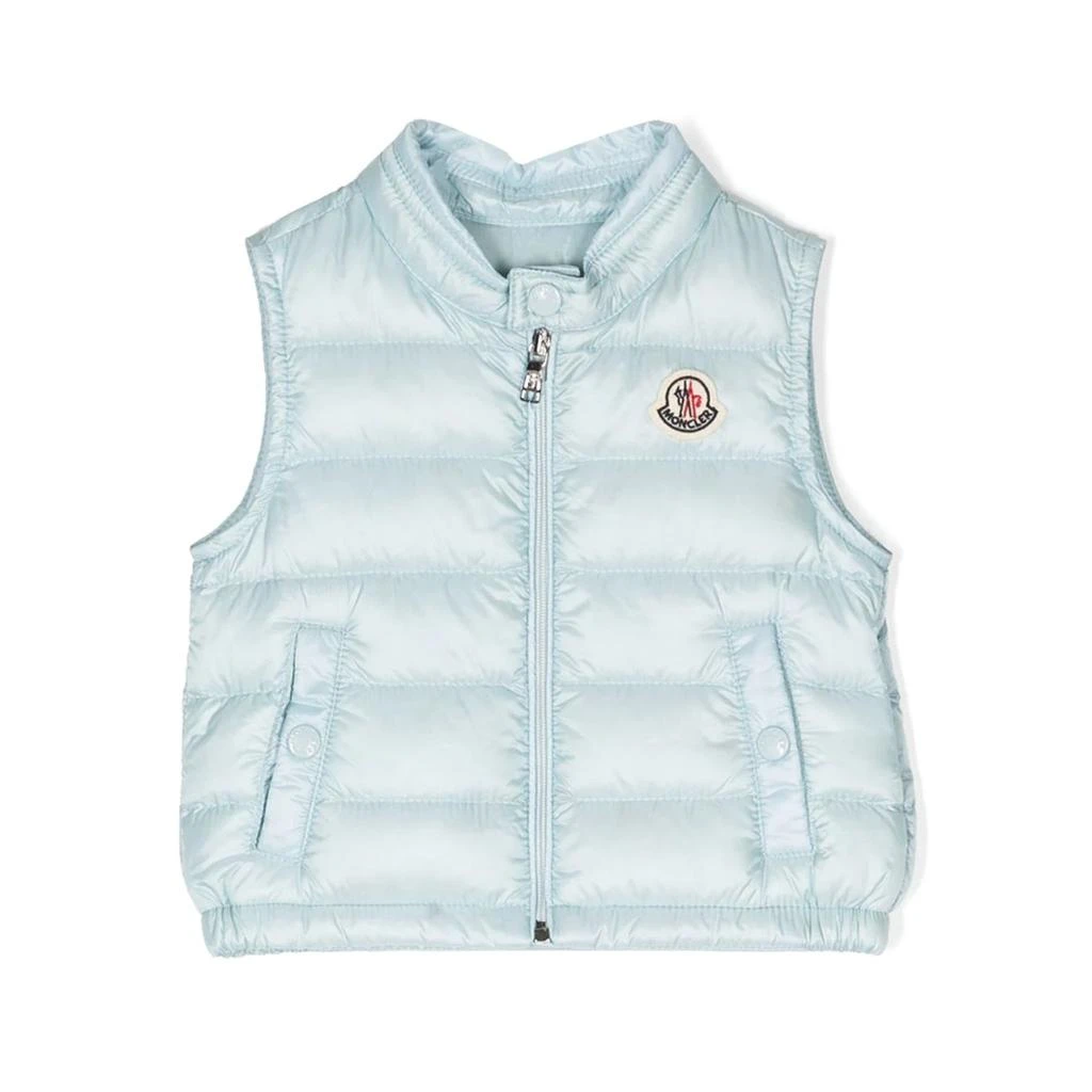 商品Moncler|Light Blue Logo Amaury Vest,价格¥2462,第2张图片详细描述