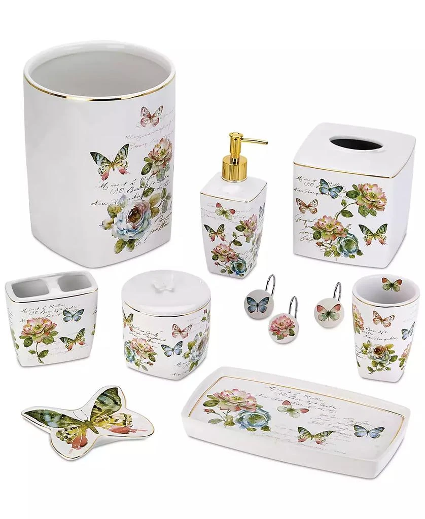 商品Avanti|Butterfly Garden Ceramic 12-Pc. Shower Curtain Hooks,价格¥147,第2张图片详细描述