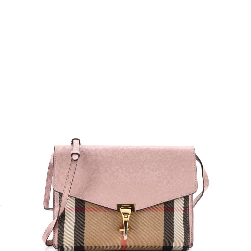 Sac bandoulière Macken en cuir et toile à carreaux, petit modèle image 2