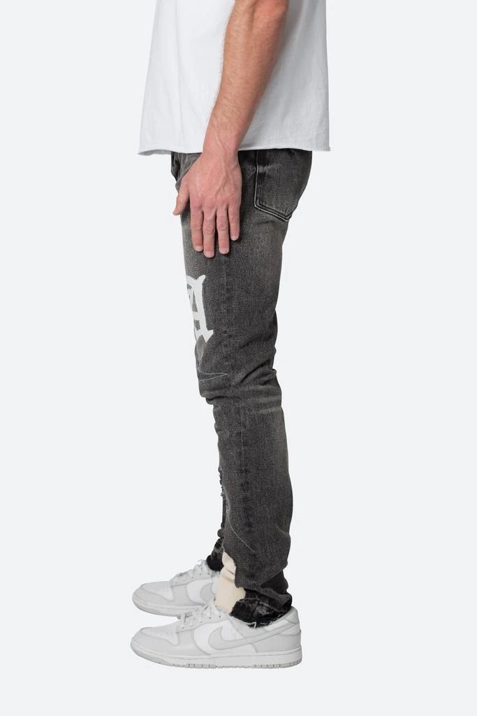 商品MNML|D198 War Straight Denim - Black/White,价格¥562,第3张图片详细描述