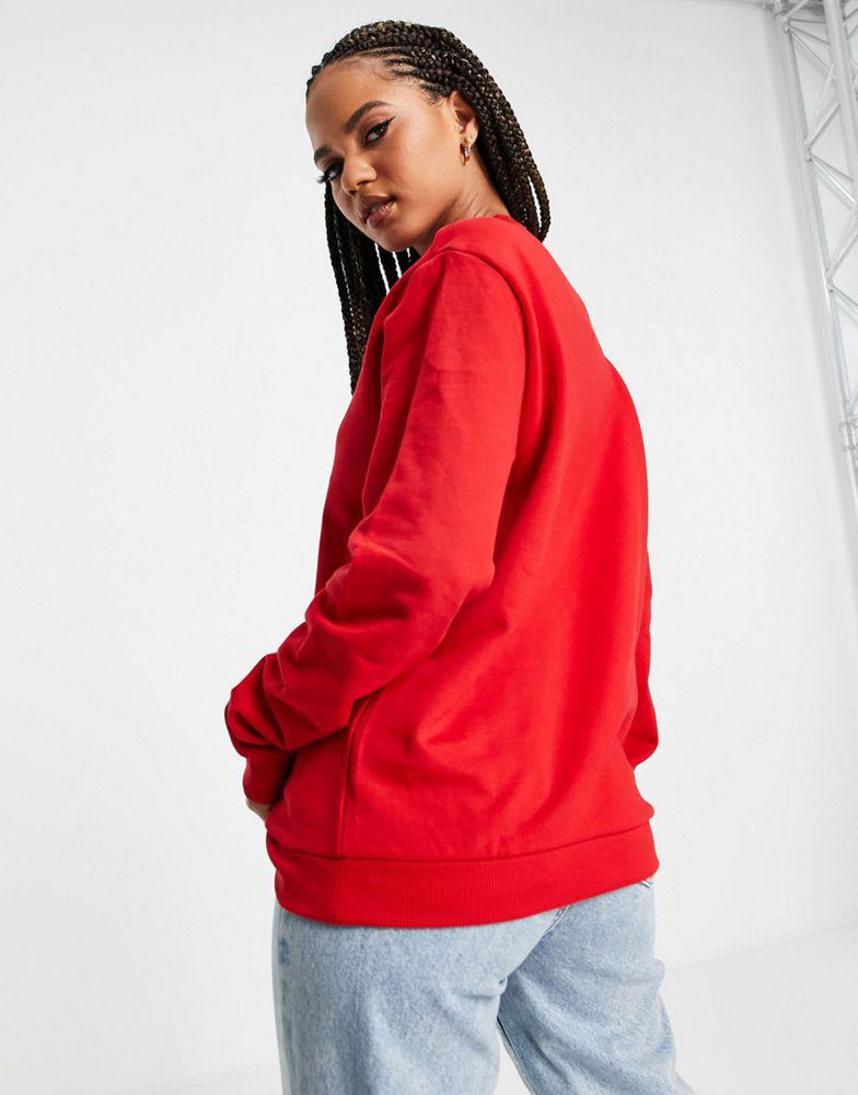 Fila large chest logo oversized sweatshirt in red exclusive to ASOS商品第2张图片规格展示