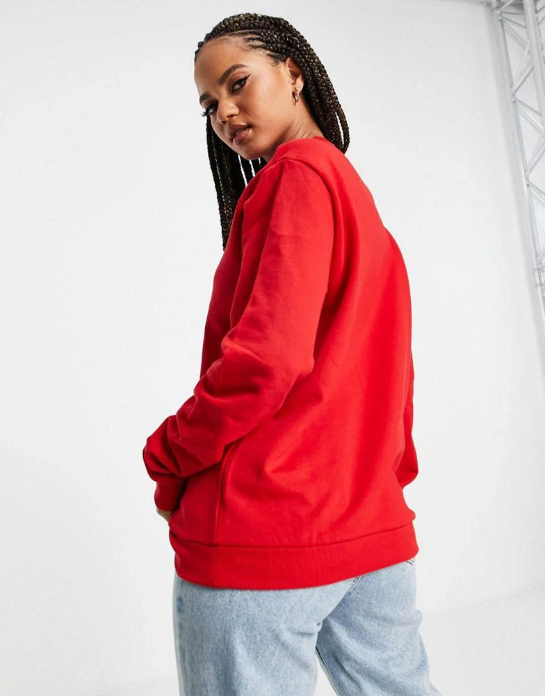 商品Fila|Fila large chest logo oversized sweatshirt in red exclusive to ASOS,价格¥256,第2张图片详细描述