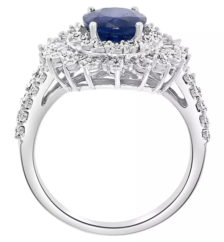 EFFY® Ruby (1-7/8 ct. t.w.) & Diamond (1/4 ct. t.w.) Halo Statement Ring in 14k White Gold (Also in Sapphire and Emerald) 商品