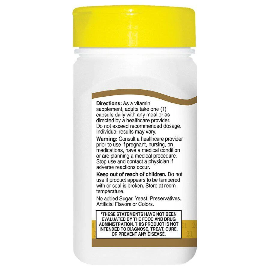 商品21st Century|Biotin 5000 mcg High-Potency Capsules,价格¥26,第3张图片详细描述