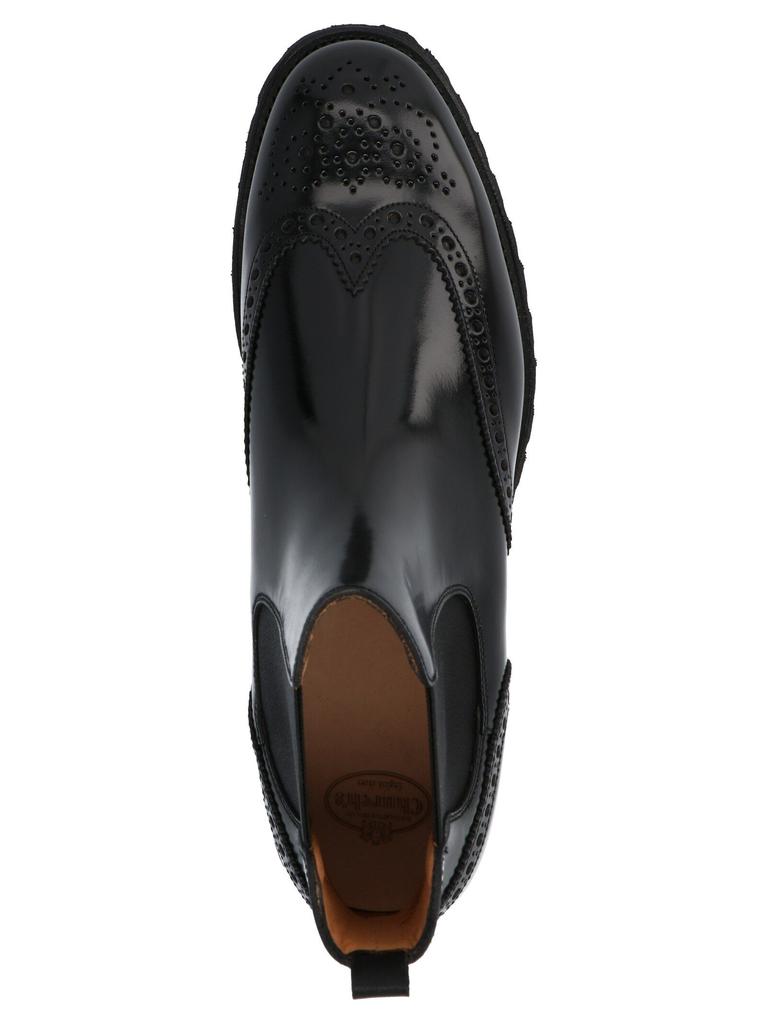 Church's Women's  Black Leather Ankle Boots商品第3张图片规格展示