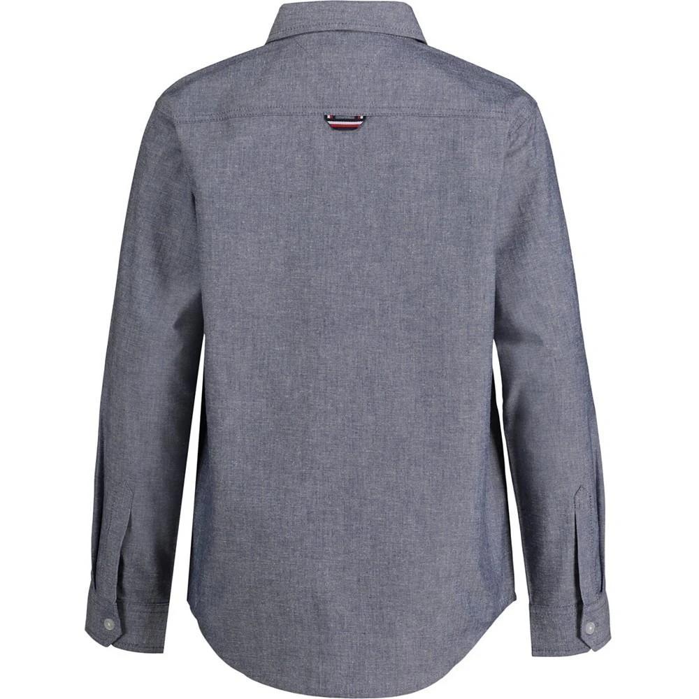 商品Tommy Hilfiger|Big Boys Long Sleeve Uptown Chambray Shirt,价格¥163,第2张图片详细描述