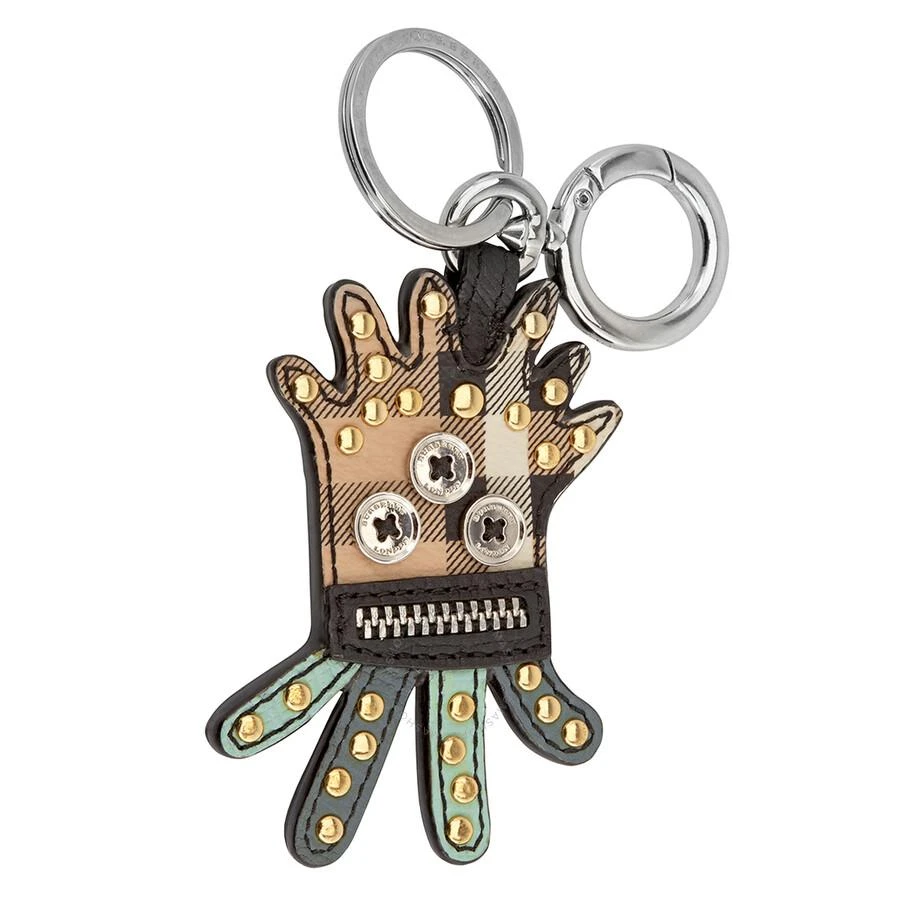 商品Burberry|Burberry Black Creature Haymarket Check Keychain,价格¥484,第1张图片