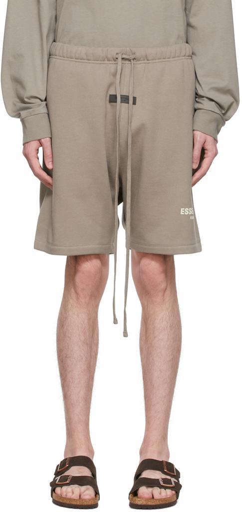 商品Essentials|Taupe Cotton Shorts,价格¥546,第1张图片