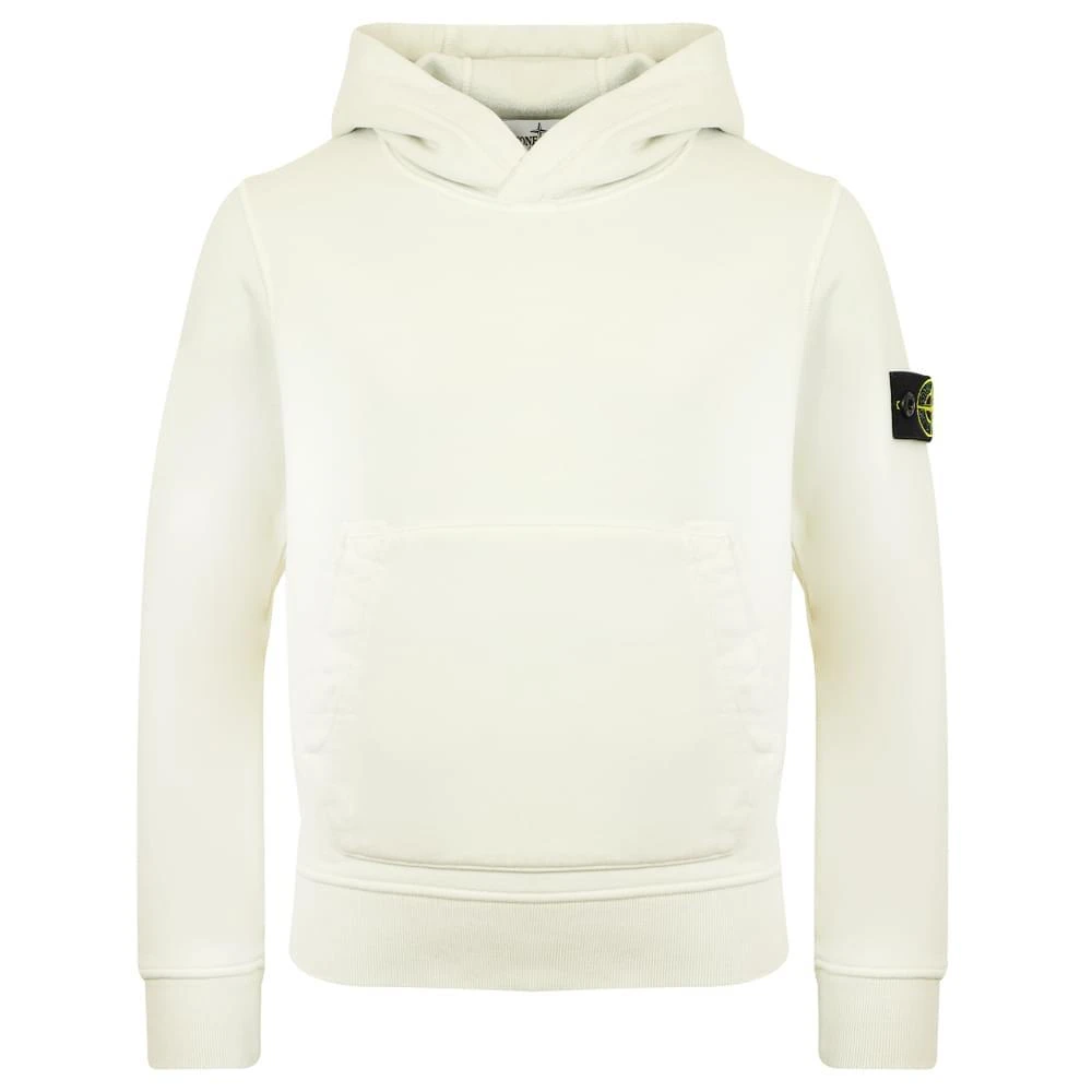 商品Stone Island Junior|Cream Compass Patch Hoodie,价格¥1390,第1张图片