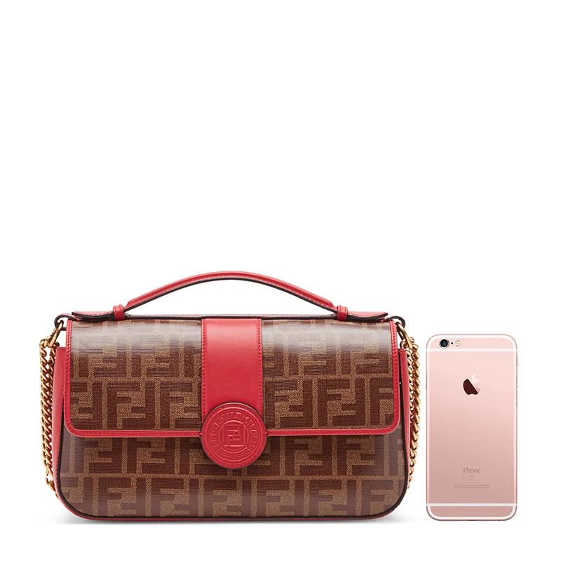 Fendi 芬迪 女士棕色小牛皮单肩包斜挎包 8BT297-A5MP-F1539 商品