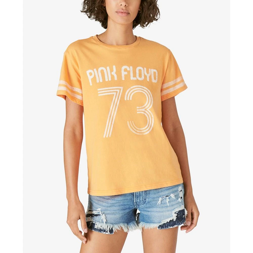 商品Lucky Brand|Women's Cotton Pink Floyd Varsity T-Shirt,价格¥291,第1张图片