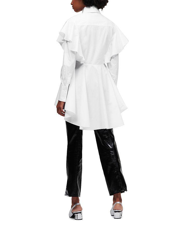 商品Karl Lagerfeld Paris|Ruffle Poplin Shirt,价格¥2241,第4张图片详细描述